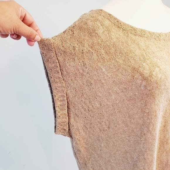 ZARA TRAFALUC COLLECTION GOLD METALLIC TOP - Picture 5 of 7